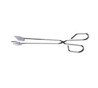 POPETPOP Pinza para Barbacoa de Acero Inoxidable de 36cm Punta Redonda y Estructura Pieza, Adecuado para Carne y Huevos en Barbacoas y Fiestas