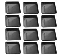 POPETPOP Platillo de Maceta para Plantas de Interior 15 Piezas 15x15 CM 2,2 CM Cuadrado Negro ABS, Mantiene Limpia el área para Flowerpot y bonsái