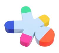 POPETPOP Rotuladores Fluorescentes de Plástico con Diseño de Figura, 3 Piezas Portátiles Efecto Multicolor para Estudiantes y Uso Escolar en Planificadores y Apuntes