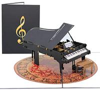 PopLife Cards Tarjeta de felicitación del día de padre de piano magnífico para todas las ocasiones feliz cumpleaños, felicitaciones, graduación, músicos de retiro, profesor y estudiante, amantes