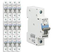 POPP® Interruptor Automático Magnetotérmico 1P serie MSC8 gama Industrial CURVA C corte 6000A 6A,10A,16A,20A,25A,32A,40A,63A Pack 6,12 (Pack 12, 63A)