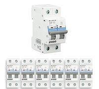 POPP® Interruptor Automático Magnetotérmico 2P serie MSC82 gama Industrial CURVA C corte 6000A 6A,10A,16A,20A,25A,32A,40A,63A Pack 6,12 (Pack 6, 20A)