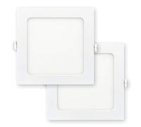 Popp® Pack x2 Placa Downlight LED Empotrable Cuadrado 12W Luz blanca 6000K 1020Lm con Corte Techo 160x160mm chip SMD2835, para cocina,pasillos,domitorio,salón (Cuadrado12W 6000K)