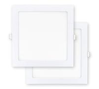 Popp® Pack x2 Placa Downlight LED Empotrable Cuadrado 18W Luz Neutra 4000K 1710Lm con Corte de Techo 210x210mm chip SMD2835, para cocina,pasillos,domitorio,salón (Cuadrado 18W 4000K)
