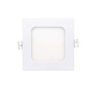 Popp® Pack x2 Placa Downlight LED Empotrable Cuadrado 6W Luz neutra 4000K 390Lm con Corte de Techo 110x110mm chip SMD2835, para cocina,pasillos,domitorio,salón (6W 4000K)