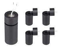 Popp® Pack x5 Aplique Cilindro Portalampara de Superficie Techo Interior Cilindro Orientable Negro para GU10 *Bombilla no Incluido Max. 50W, ø52x132mm, IP20 (Negro Pack 5unidad)