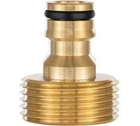 Poppstar Adaptador grifo manguera con rosca exterior de 1" y conector macho para manguera grifo (compatible con Gardena sistema de acoplamiento)