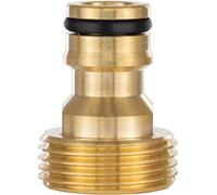 Poppstar Adaptador para grifo de manguera 3/4" (adaptador grifo con rosca exterior G 3/4" (26 mm) a acoplamiento rápido (compatible con el sistema de conexión Gardena))