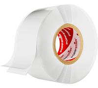 POPPSTAR Cinta de silicona autosellante, 3m x 25mm, cinta aislante y de sellado (agua, aire), blanco, 1 rollo