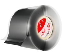 POPPSTAR Cinta de silicona autosellante, 3m x 38mm, cinta aislante y de sellado (agua, aire), negro, 1 rollo