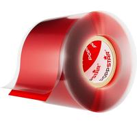 POPPSTAR Cinta de silicona autosellante, 3m x 38mm, cinta aislante y de sellado (agua, aire), rojo, 1 rollo