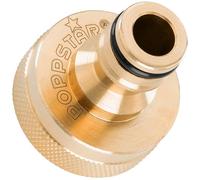 Poppstar Conector de grifo con rosca interior 1" (30 mm) y acoplamiento rápido para manguera de jardín (compatible con sistema Gardena), 1 unidad