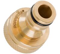 Poppstar Conector de grifo con rosca interior 3/4" (24 mm) y acoplamiento rápido para manguera de jardín (compatible con sistema Gardena), 1 unidad