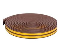 POQAX Burlete autoadhesivo tipo D en forma de P de 5 m/10 m, cinta de sellado de goma for ventanas en forma de I(Brown,16.4FT*9MM*2MM)