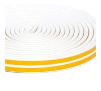 POQAX Burlete autoadhesivo tipo D en forma de P de 5 m/10 m, cinta de sellado de goma for ventanas en forma de I(White,32.8FT*9MM*6MM)