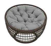 PORFOYO Cojín para silla colgante, cojín colgante de 60 * 60 cm, Silla colgante de asiento para exteriores, para cesta colgante, silla colgante, columpio de algodón, silla Papasan, carga lavable, gris