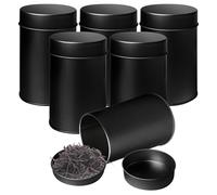 PORFOYO Latas de té para té suelto, 6 unidades de latas de té de densidad aromática, latas de té, recipientes de 100 g, almacenamiento de té suelto para té o especias