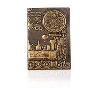 PORRASSO A5 - Cuaderno de notas (impermeable, diario, retro, cuaderno hecho a mano, poliuretano, clásico, en relieve, para hombres, mujeres, estudiantes, personal, 100 hojas, 21,5 x 14,5 cm)