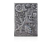 PORRASSO A5 - Cuaderno de notas (impermeable, diario, retro, cuaderno hecho a mano, poliuretano, clásico, en relieve, para hombres, mujeres, estudiantes, personal, 100 hojas, 21,5 x 14,5 cm)