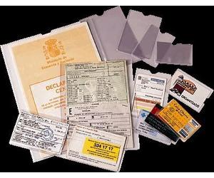 Porta carnets caja 100 uñero pvc 78 x 114mm esselte