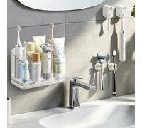 Porta cepillos de Dientes baño 5 Piezas Cepillo, Cabezales, Soporte Afeitar
