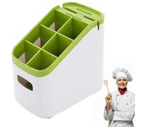 Porta cuchillos de cocina - Organizador de utensilios que ahorra espacio, accesorio para estante para platos | Storage Soporte para Cubiertos De Dos Ranuras, Clasificador De Cocina De Seis Compa