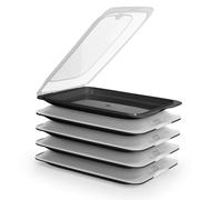 Porta Embutidos y Alimentos Sistema Fresh, Conservación Optima de Lonchas en Nevera, Medidas 25.2 x 17 x 3.2 cm (5X Negro)
