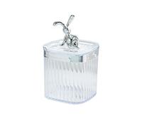 Porta palillos de dientes de gran capacidad, aspecto moderno, contenedor para palillos de dientes, caja de almacenamiento, tarro para el hogar y restaurante (Transparente)