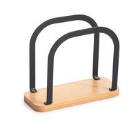 PORTA ROLLO PAPEL COCINA FORMA U NEGRO/BAMBU ELIE