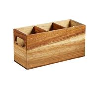 Porta utensilios de madera Rústico Extra Grande Para Accesorios De Cocina