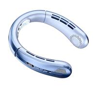 Portable Neck Fan, Rechargeable Cooling Device, Wearable Gadget with LED