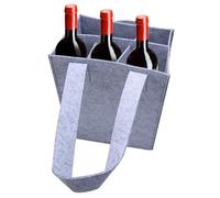 Portable para Botellas de Vino, de Almacenamiento de Fieltro para 6 Botellas, Portable Liquor Holder, Soft Durable Handles, Stylish Beverage Organizer | Wedding Travel Picnic Birthday