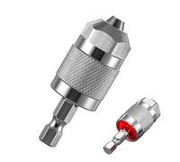 Portabrocas - Adaptador de taladro de vástago hexagonal, portabrocas de 3 mandíbulas de cambio rápido, herramienta profesional de 1/4 pulgadas, dispositivo de conversión de madera de metal de