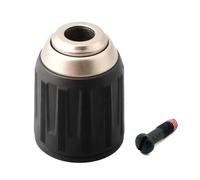 Portabrocas de repuesto sin llave de 1/2 pulgada compatible con Makita DHP484 DDF484 DDF446 DDF482 BHP452 BDF453, construcción de plástico de metal con tornillo de mano izquierda, color negro