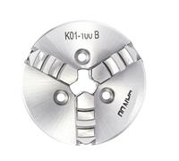 Portabrocas de torno de 3 mordazas, K01-80B K01-100B Portabrocas autocentrante Montaje de rosca Piezas de torno de instrumentos CNC(K01-100B)