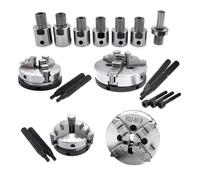 Portabrocas de torno de K01-50, 3 mordazas, 4 mordazas, M14 * 1, biela K01-63 80 K02-50 63 80B, Mini Metal autocentrado for herramientas de torno de madera (Color : M14-6mm)