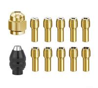 Portabrocas Múltiple para latón 12pcs Sin Llave Para Portabrocas | 12 piezas para latón, para rango 0.5-3.2mm, compatible , para rápido, taladrado preciso