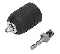 Portabrocas sin Llave con Carcasa de Plástico de 2,0-1 M 1/2-20 UNF con Adaptador Hexagonal de 1/4 - Compacto y Ligero para Herramientas Eléctricas