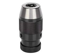 Portabrocas sin llave de bloqueo automático, adaptador B16 de 0 a 13 mm, portabrocas de acero rápido para herramientas eléctricas manuales y tornos con manguito, sujeción de