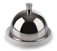 Portaburros Porcelana Tapa Cúpula Inox ø 9x7h cm - APS - Mesa Restaurante
