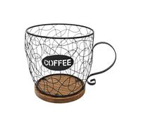 Portacápsulas Para Café Sobre Encimera Base de Madera Gran Capacidad