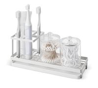 Portacepillos de dientes con , soporte de almacenamiento de metal inoxidable 4