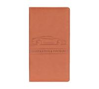 Portadocumentos de coche - Organizador de documentos de coche de cuero, bolsa para tarjeta gris, bolsa para guantera, funda compacta para información de conducción | Funda de PU resistente con ranuras