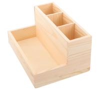 Portaescobillas de Madera Beige para Brochas de Maquillaje
