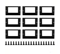 Portaetiquetas de metal negro retro, marco etiquetas for tarjetas nombre cajón 9 piezas, utilizado for que los farmacéuticos gabinete almacenen organizadores con tornillos montaje