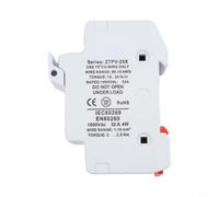 Portafusibles de 1000 V CC 2P para paneles solares, 10 x 38 mm con indicador LED, montaje en riel DIN de 35 mm, protección de sistema fotovoltaico de alto voltaje, gris (12 A)