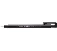 Portagomas tombow con clip punta goma negra redonda 2,3 mm diametro, negro, pack de 5