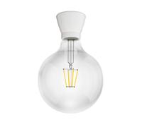 Portalámpara de porcelana E27 MINZ redondo blanco incl. lámpara E27 (blanco