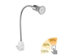 Portalámpara LESCH lámpara de lectura cuello de cisne interruptor cromo + GU10