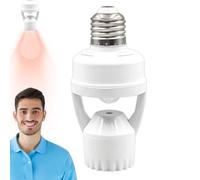 Portalámparas de rosca - Adaptador de lámpara con sensor de movimiento, casquillo para bombilla E27 | Zócalo automático de la bombilla para la escalera del porche del garaje sótano, portalámparas